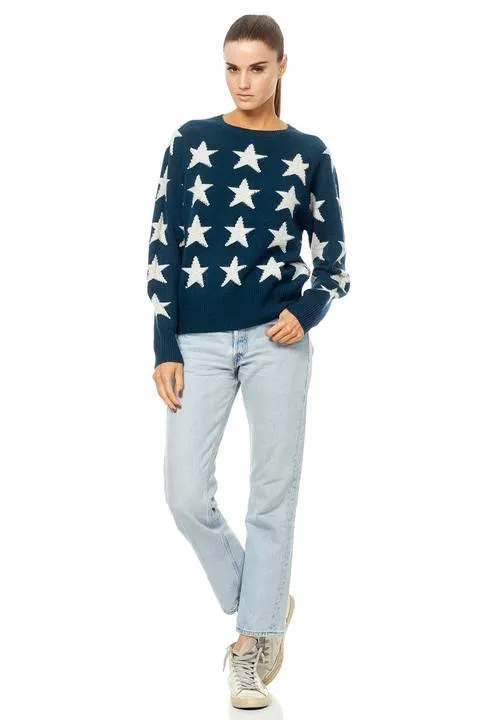 360 Sweater - Brynlee Kelp/Light Heather Grey Stars