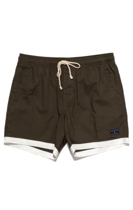 Afends Mens Baywatch - Green Ether - Swim Shorts