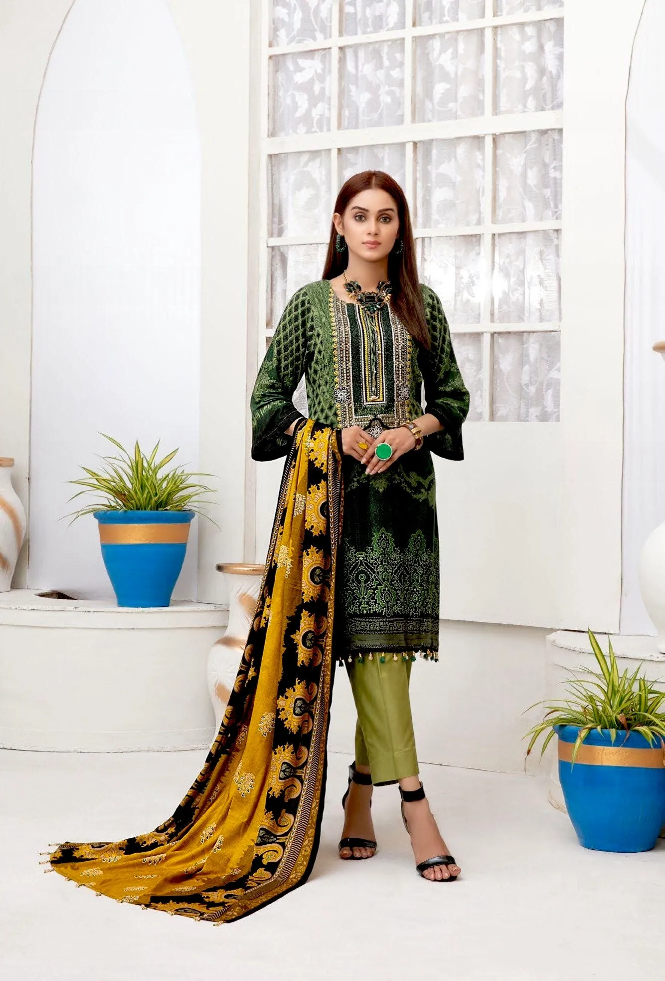 Amna Sohail by Tawakkal · Dilara Linen Print Collection – D-1988