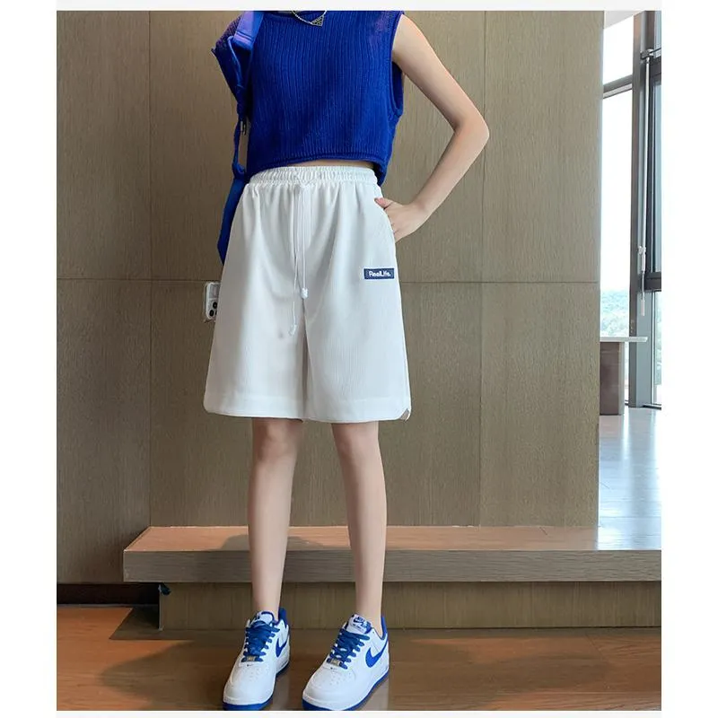 Casual High-Waisted Breathable Houndstooth Quick-Drying Sports Shorts