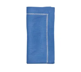 Classic Napkin in Blue Set of 4 by Kim Seybert