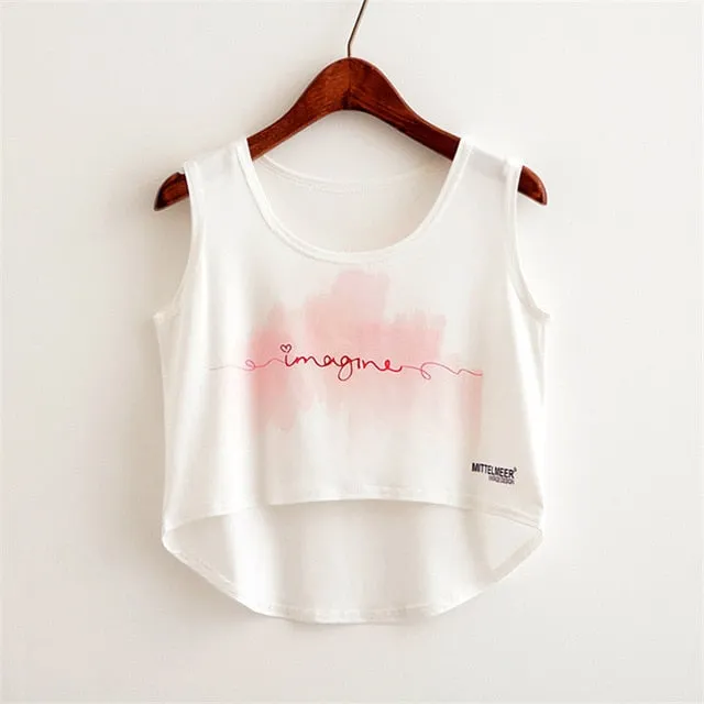 Cute Food Printed Harajuku Crop Top Shirt