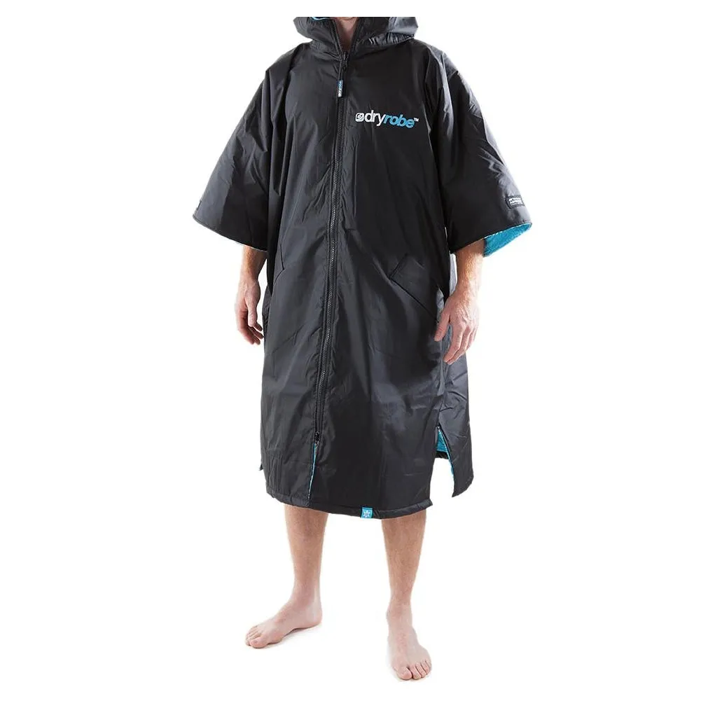 Dryrobe Advance Short Sleeve Changing Robe - Small - Black/Blue