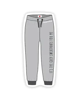 Grey Sweatpants Naughty Sticker - Pack Of 3