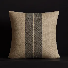 Heavy Double Stripe Pillow - Beige/Black