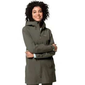 Jack Wolfskin JWP Pack & Go Long Women's Coat - Grape Leaf