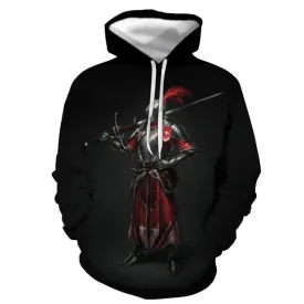 Knights Templar Commandery Hoodie - Black & Red