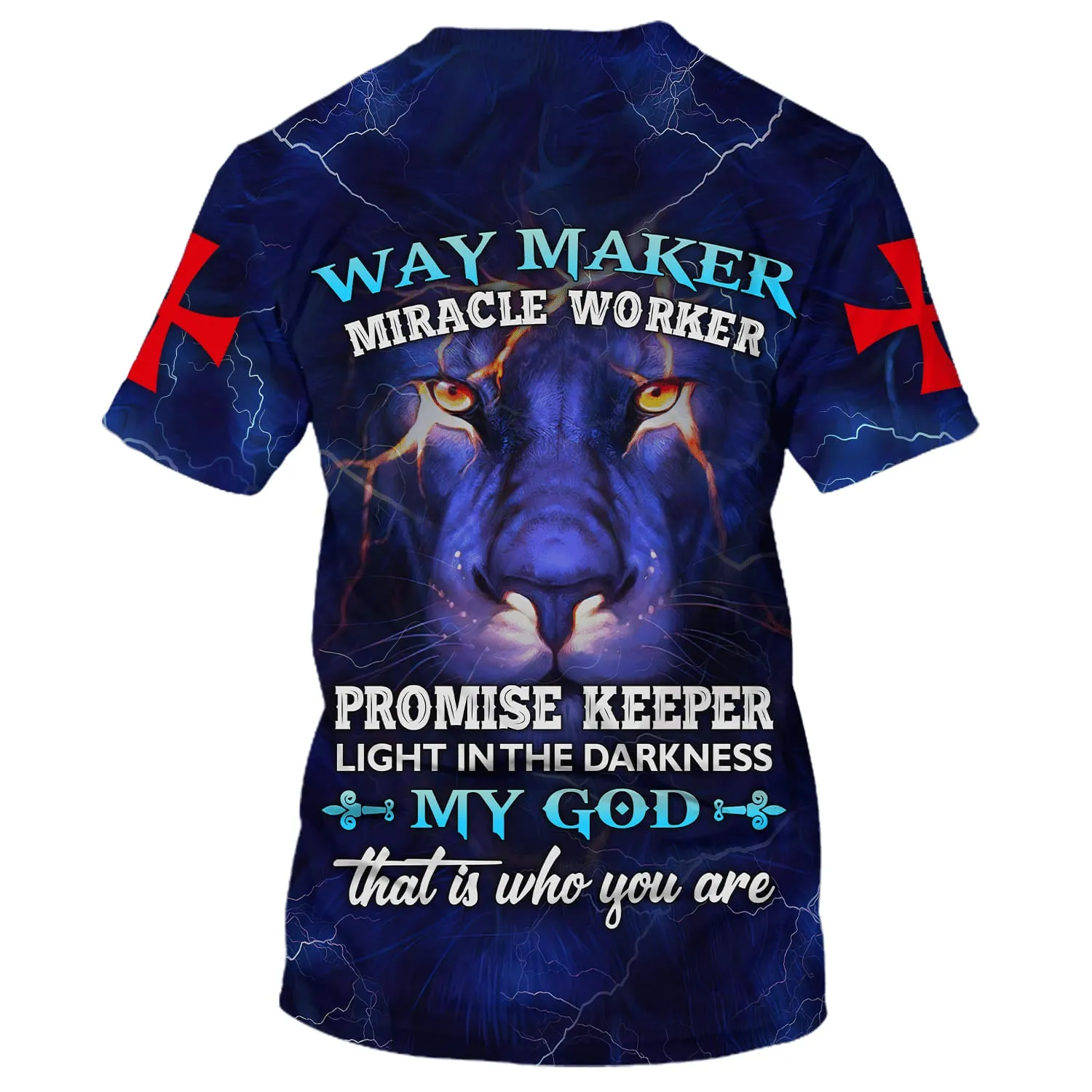 Lion Way Maker Miracle Worker Promise Keeper 3d Shirts - Christian T Shirts For Men And Women