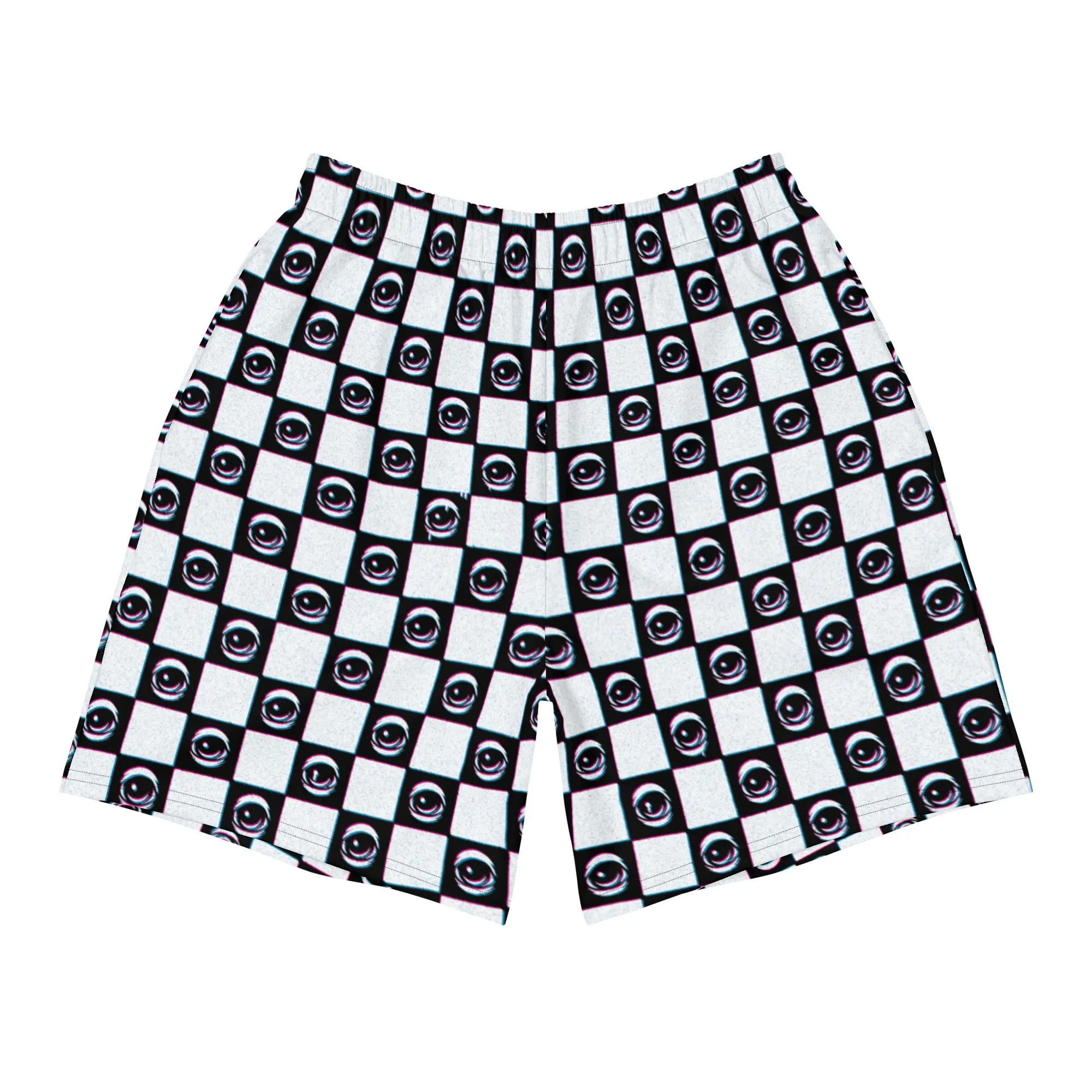 Men's Checkered Eyez - Recycled Athletic Shorts