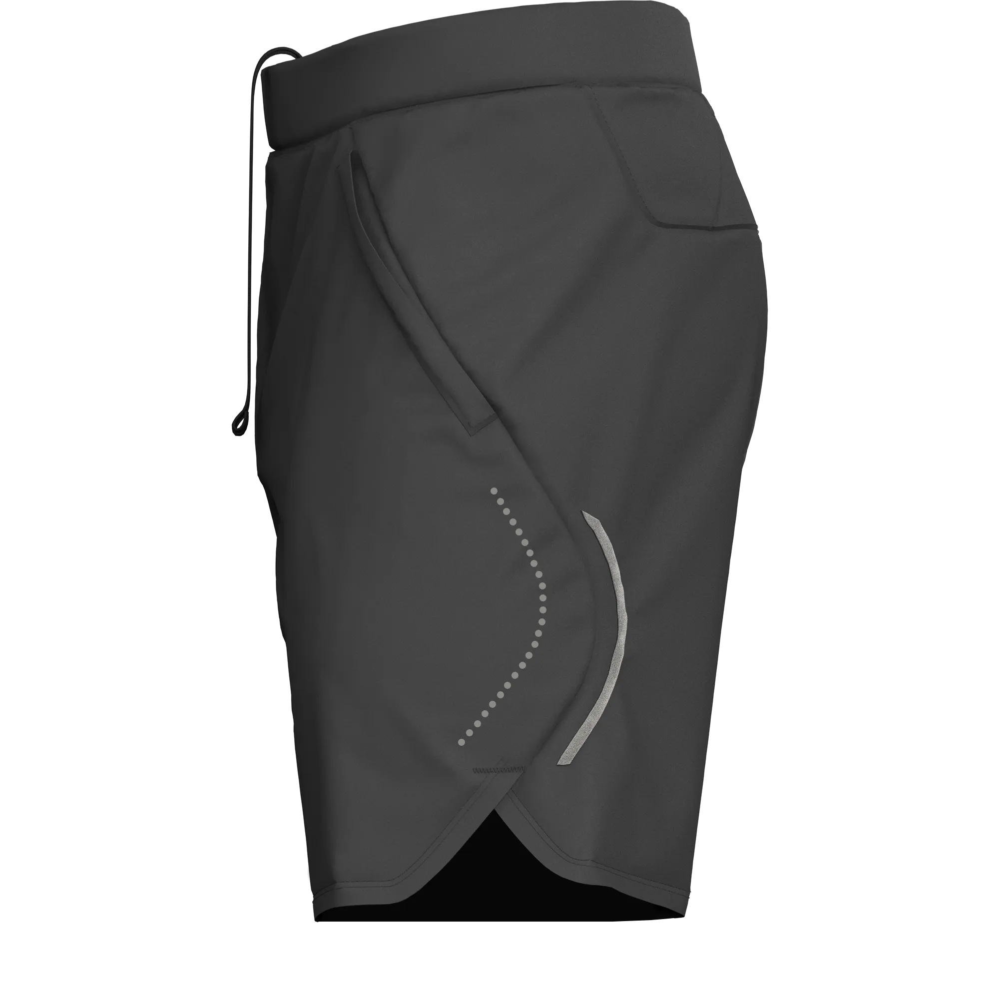 Men's Grey Sports Shorts for Running & Gym