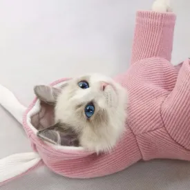 [MPK] New  Cat Clothes  Dog and Cat Sweater Clothes with Rabbit Ears, 7 Sizes Available in 2 Colors