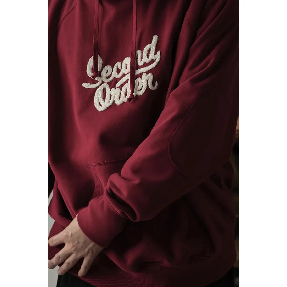 Oversize Raglan Cotton Fleece Hoodies with Hooded Sweatshirt for Men