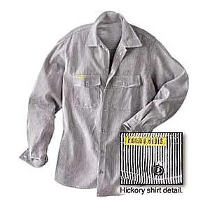 Prison Blues Long Sleeve Button-Front Hickory Work Shirts