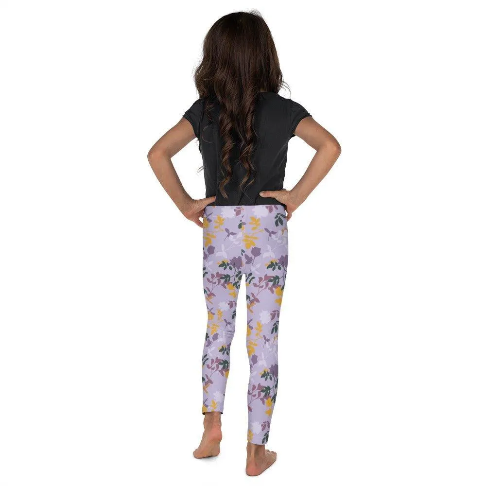 Purple Floral Kid's Leggings