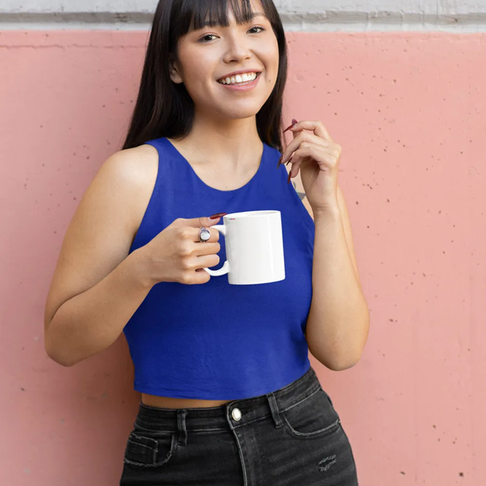 Royal Blue Crop Tank Top