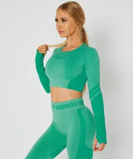 True Seamless Longsleeve Crop Emerald