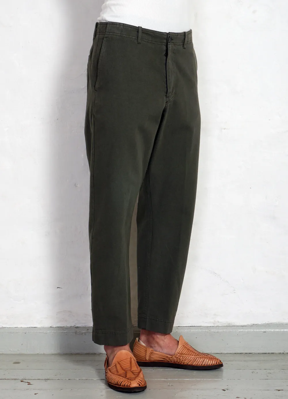 TRYGVE | Wide Cut Cropped Trousers | Rosemary