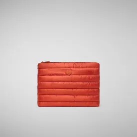 Unisex quilted pouch big Thalassa in MAPLE ORANGE