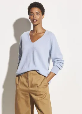 Vince - Marled V Neck Sweater in Powder Blue