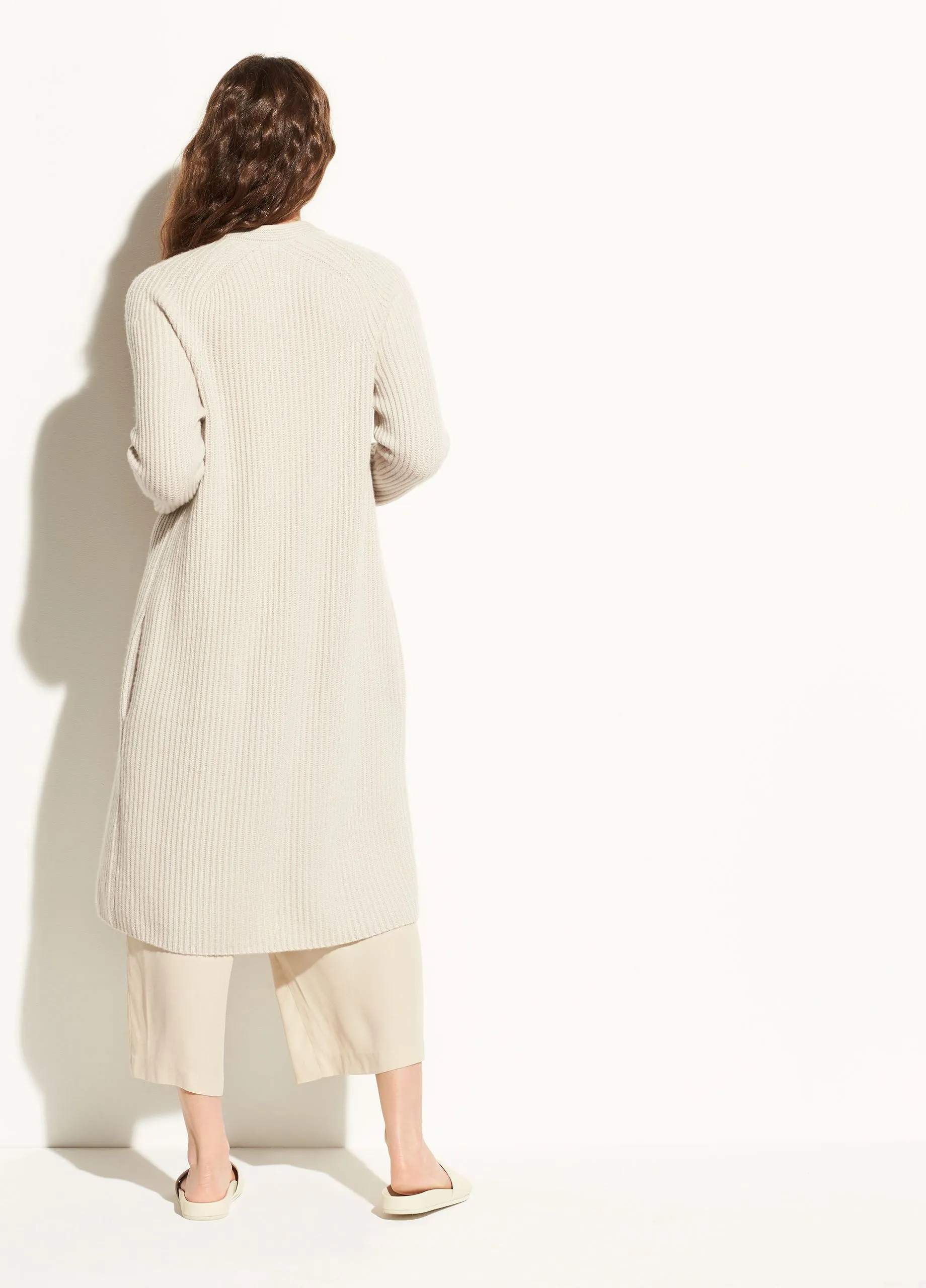 Vince - Saddle Shoulder Wool and Cashmere Cardigan