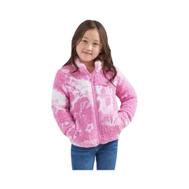 Wrangler x Barbie Girl's Western Pink Sherpa Jacket